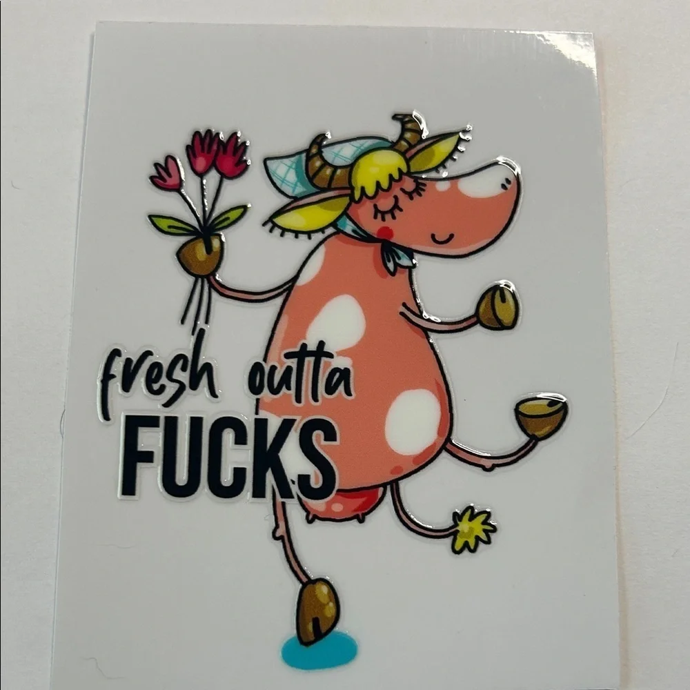 Fresh Outta F*cks Cup Decal D59